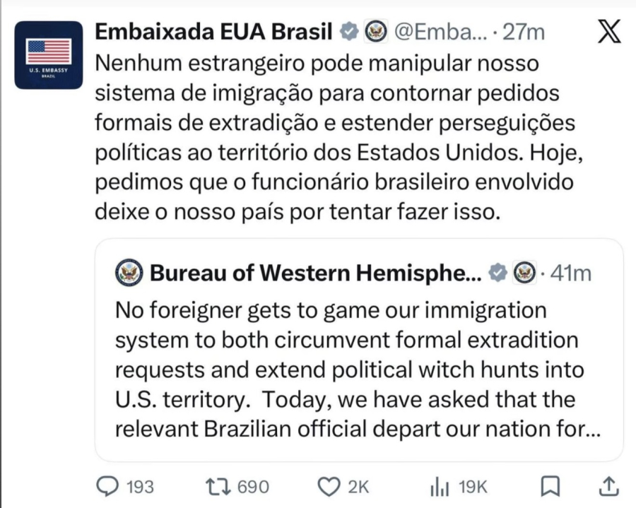 EUA expulsa delegado federal que armou para prender e deportar Alexandre Ramagem